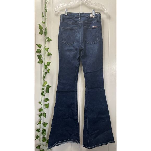 Women Hudson Tall Flared Dark Denim Jeans Size 24 - Picture 2 of 7